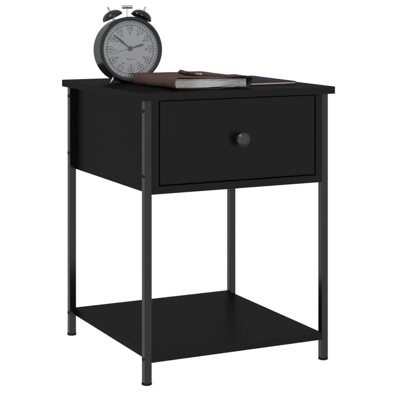 Casa si Gradina - Mobilier - Comode si corpuri - Noptiere - Noptiere, 2 buc., negru, 44x45x58 cm, lemn compozit - Infinity.ro