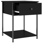 Casa si Gradina - Mobilier - Comode si corpuri - Noptiere - Noptiere, 2 buc., negru, 44x45x58 cm, lemn compozit - Infinity.ro
