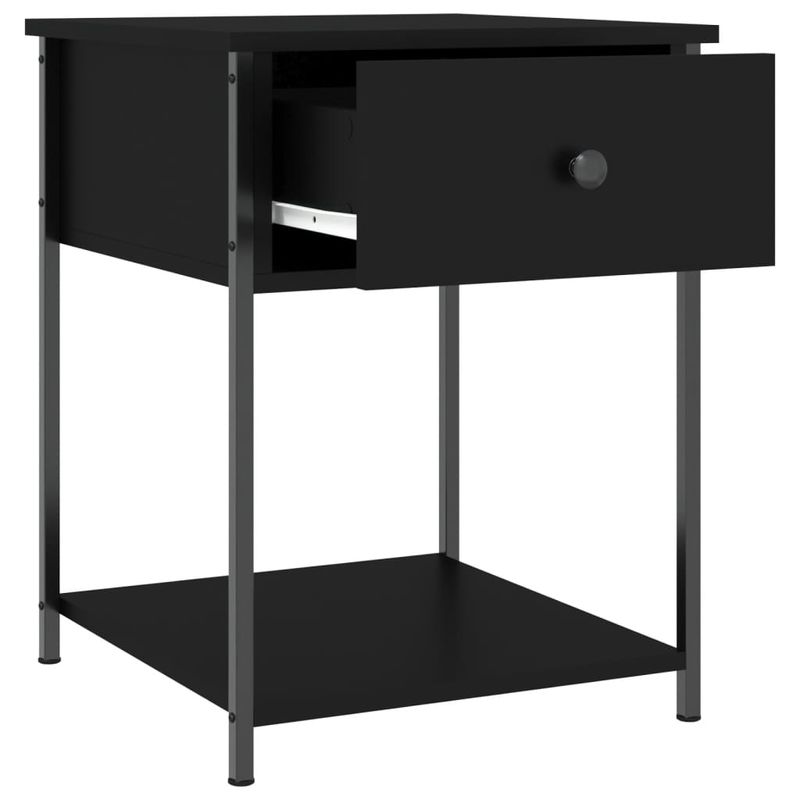 Casa si Gradina - Mobilier - Comode si corpuri - Noptiere - Noptiere, 2 buc., negru, 44x45x58 cm, lemn compozit - Infinity.ro