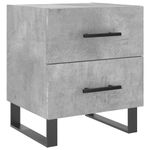 Casa si Gradina - Mobilier - Comode si corpuri - Noptiere - Noptiera, gri beton, 40x35x47,5 cm, lemn compozit - Infinity.ro