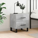 Casa si Gradina - Mobilier - Comode si corpuri - Noptiere - Noptiera, gri beton, 40x35x47,5 cm, lemn compozit - Infinity.ro