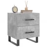 Casa si Gradina - Mobilier - Comode si corpuri - Noptiere - Noptiera, gri beton, 40x35x47,5 cm, lemn compozit - Infinity.ro