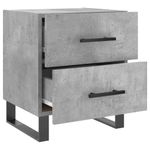 Casa si Gradina - Mobilier - Comode si corpuri - Noptiere - Noptiera, gri beton, 40x35x47,5 cm, lemn compozit - Infinity.ro
