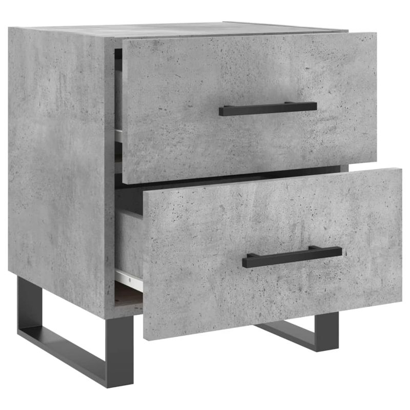 Casa si Gradina - Mobilier - Comode si corpuri - Noptiere - Noptiera, gri beton, 40x35x47,5 cm, lemn compozit - Infinity.ro