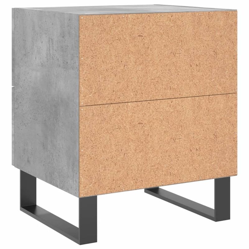 Casa si Gradina - Mobilier - Comode si corpuri - Noptiere - Noptiera, gri beton, 40x35x47,5 cm, lemn compozit - Infinity.ro