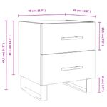Casa si Gradina - Mobilier - Comode si corpuri - Noptiere - Noptiera, gri beton, 40x35x47,5 cm, lemn compozit - Infinity.ro
