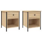 Casa si Gradina - Mobilier - Comode si corpuri - Noptiere - Noptiere, 2 buc., stejar sonoma, 40x42x50 cm, lemn compozit - Infinity.ro