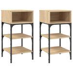 Casa si Gradina - Mobilier - Comode si corpuri - Noptiere - Noptiere, 2 buc., stejar sonoma, 35x34,5x70 cm, lemn compozit - Infinity.ro
