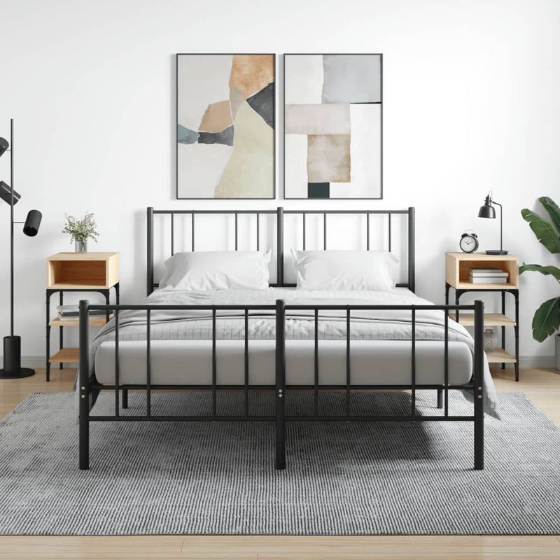 Casa si Gradina - Mobilier - Comode si corpuri - Noptiere - Noptiere, 2 buc., stejar sonoma, 35x34,5x70 cm, lemn compozit - Infinity.ro