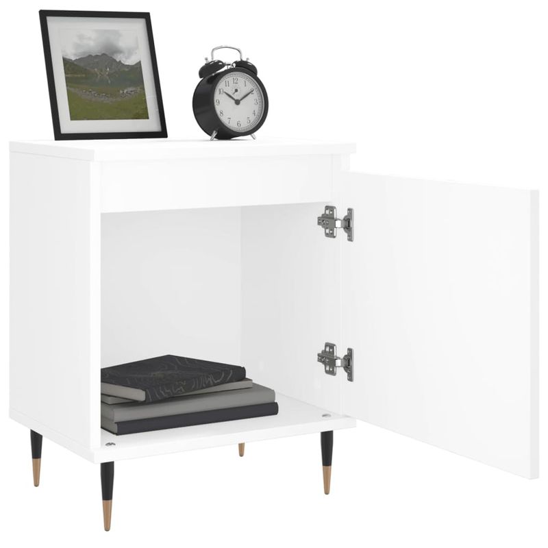 Casa si Gradina - Mobilier - Comode si corpuri - Noptiere - Noptiere, 2 buc, alb, 40x30x50 cm, lemn compozit - Infinity.ro