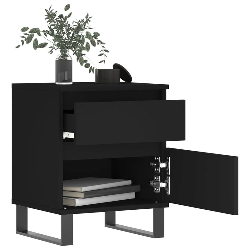Casa si Gradina - Mobilier - Comode si corpuri - Noptiere - Noptiera, negru, 40x35x50 cm, lemn prelucrat - Infinity.ro