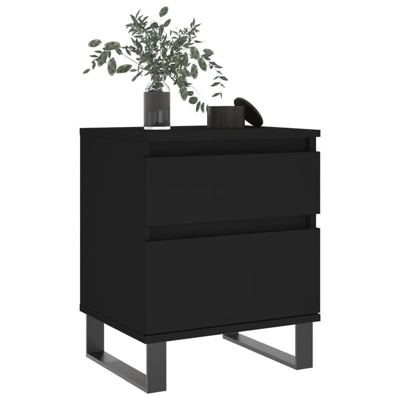 Casa si Gradina - Mobilier - Comode si corpuri - Noptiere - Noptiera, negru, 40x35x50 cm, lemn prelucrat - Infinity.ro