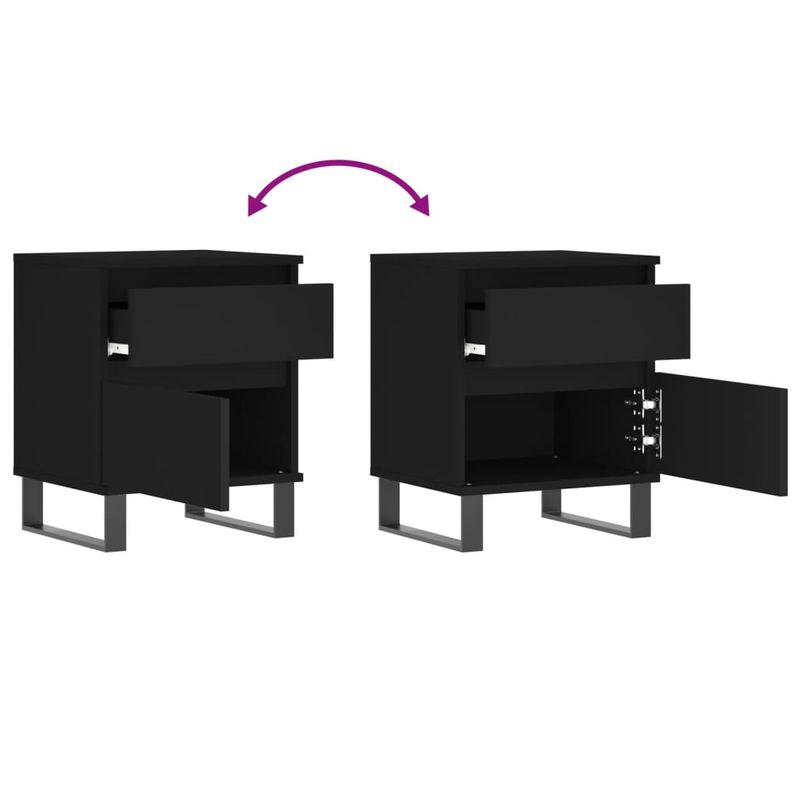 Casa si Gradina - Mobilier - Comode si corpuri - Noptiere - Noptiera, negru, 40x35x50 cm, lemn prelucrat - Infinity.ro