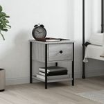 Casa si Gradina - Mobilier - Comode si corpuri - Noptiere - Noptiera, gri sonoma, 34x35,5x45 cm, lemn compozit - Infinity.ro