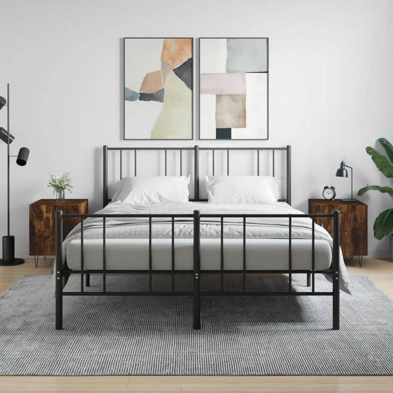 Casa si Gradina - Mobilier - Comode si corpuri - Noptiere - Noptiere, 2 buc., stejar fumuriu, 40x40x50 cm, lemn compozit - Infinity.ro