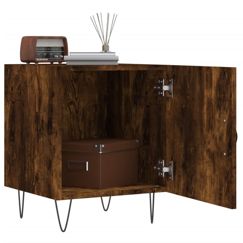Casa si Gradina - Mobilier - Comode si corpuri - Noptiere - Noptiere, 2 buc., stejar fumuriu, 40x40x50 cm, lemn compozit - Infinity.ro