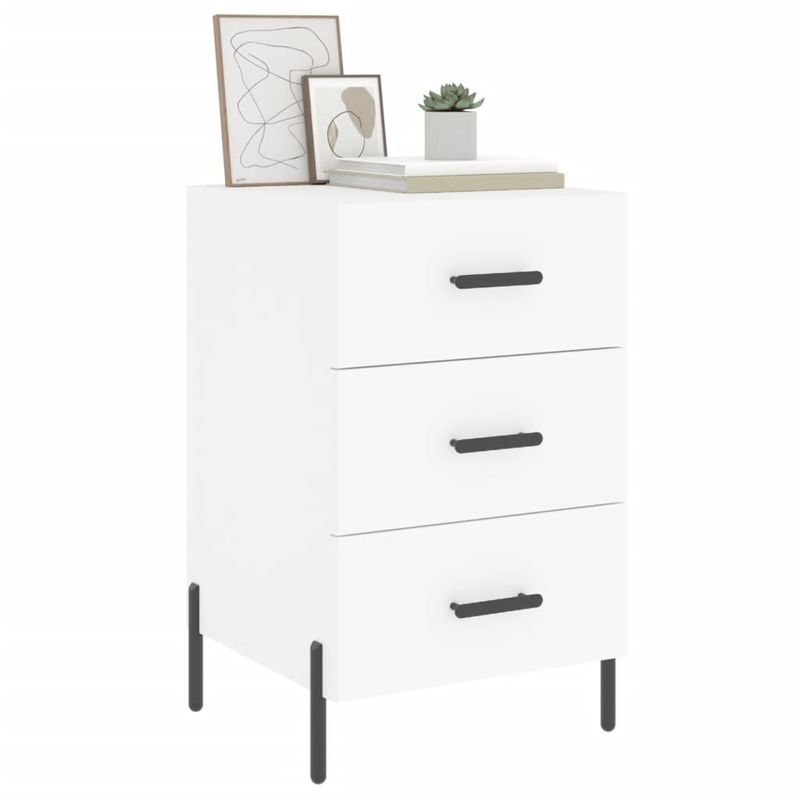 Casa si Gradina - Mobilier - Comode si corpuri - Noptiere - Noptiera, alb, 40x40x66 cm, lemn compozit - Infinity.ro