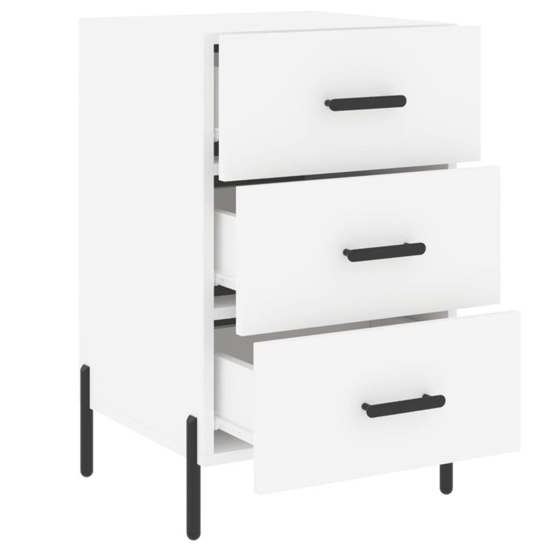 Casa si Gradina - Mobilier - Comode si corpuri - Noptiere - Noptiera, alb, 40x40x66 cm, lemn compozit - Infinity.ro