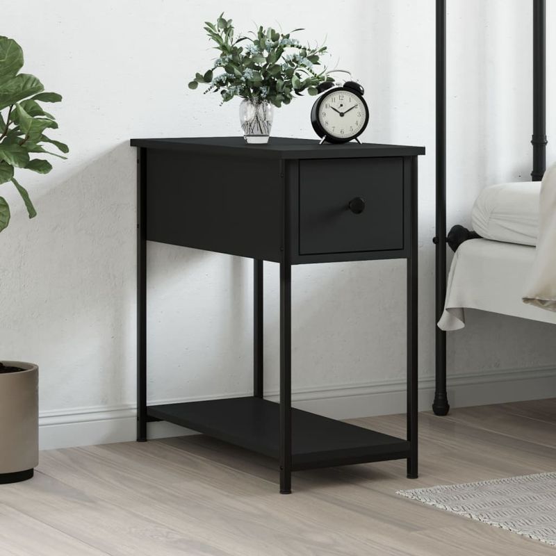 Casa si Gradina - Mobilier - Comode si corpuri - Noptiere - Noptiera, negru, 30x60x60 cm, lemn prelucrat - Infinity.ro