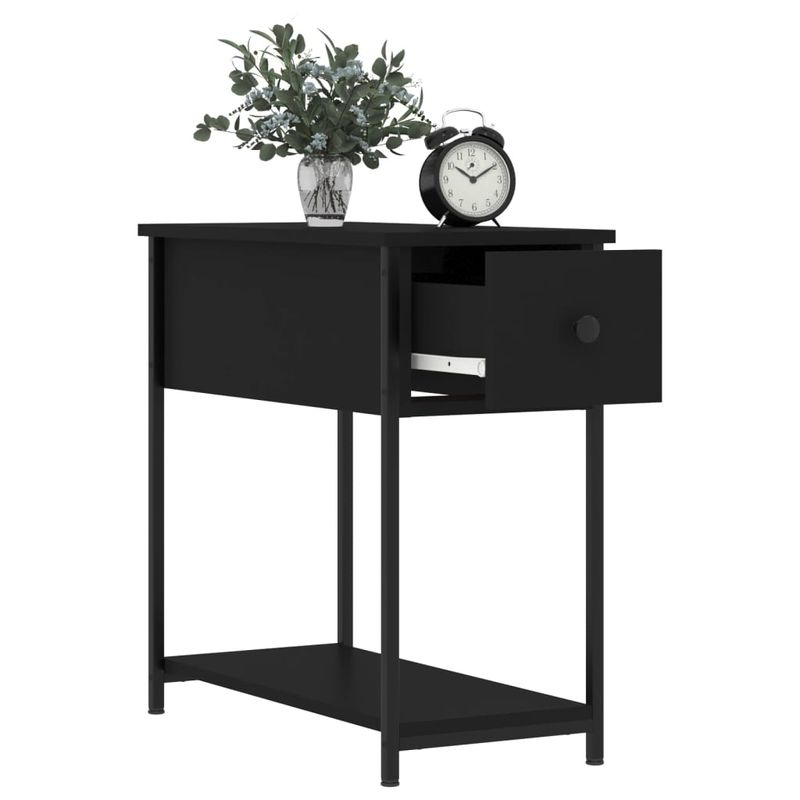 Casa si Gradina - Mobilier - Comode si corpuri - Noptiere - Noptiera, negru, 30x60x60 cm, lemn prelucrat - Infinity.ro