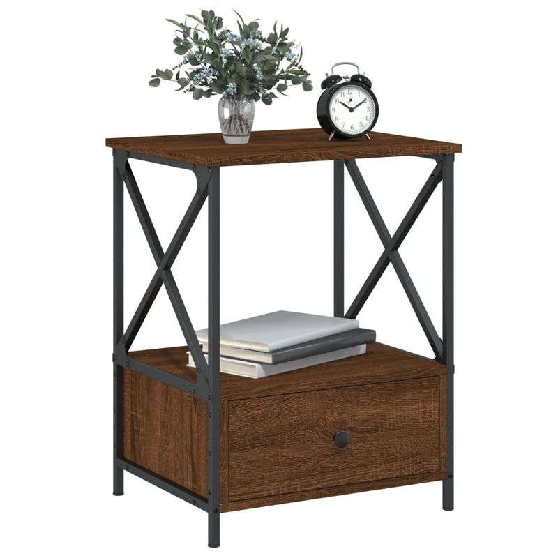 Casa si Gradina - Mobilier - Comode si corpuri - Noptiere - Noptiera, stejar maro, 50x41x65 cm, lemn compozit - Infinity.ro