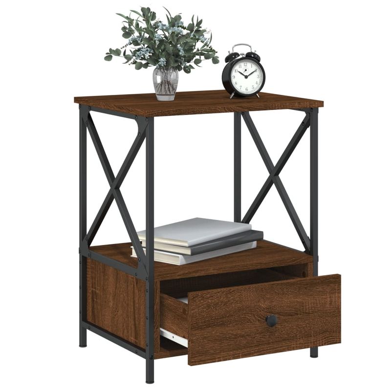 Casa si Gradina - Mobilier - Comode si corpuri - Noptiere - Noptiera, stejar maro, 50x41x65 cm, lemn compozit - Infinity.ro