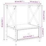 Casa si Gradina - Mobilier - Comode si corpuri - Noptiere - Noptiera, stejar maro, 50x41x65 cm, lemn compozit - Infinity.ro