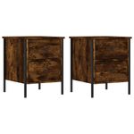 Casa si Gradina - Mobilier - Comode si corpuri - Noptiere - Noptiere, 2 buc., stejar fumuriu, 40x42x50 cm, lemn compozit - Infinity.ro