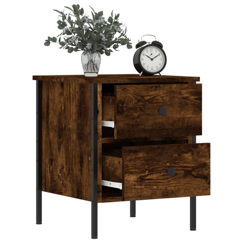 Casa si Gradina - Mobilier - Comode si corpuri - Noptiere - Noptiere, 2 buc., stejar fumuriu, 40x42x50 cm, lemn compozit - Infinity.ro