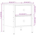 Casa si Gradina - Mobilier - Comode si corpuri - Noptiere - Noptiere, 2 buc., stejar fumuriu, 40x42x50 cm, lemn compozit - Infinity.ro
