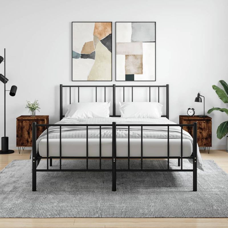 Casa si Gradina - Mobilier - Comode si corpuri - Noptiere - Noptiere, 2 buc., stejar fumuriu, 40x35x50 cm, lemn compozit - Infinity.ro