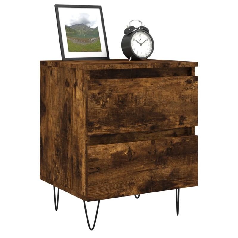 Casa si Gradina - Mobilier - Comode si corpuri - Noptiere - Noptiere, 2 buc., stejar fumuriu, 40x35x50 cm, lemn compozit - Infinity.ro