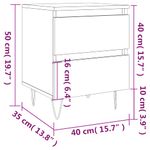 Casa si Gradina - Mobilier - Comode si corpuri - Noptiere - Noptiere, 2 buc., stejar fumuriu, 40x35x50 cm, lemn compozit - Infinity.ro