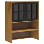 Casa si Gradina - Mobilier - Comode si corpuri - Comode - Blat pentru dulap inalt cu usi din sticla „FLAM” lemn masiv pin - Infinity.ro