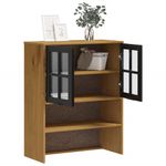 Casa si Gradina - Mobilier - Comode si corpuri - Comode - Blat pentru dulap inalt cu usi din sticla „FLAM” lemn masiv pin - Infinity.ro