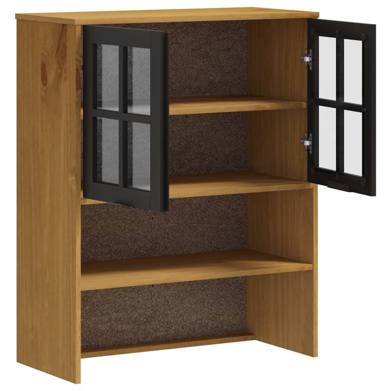 Casa si Gradina - Mobilier - Comode si corpuri - Comode - Blat pentru dulap inalt cu usi din sticla „FLAM” lemn masiv pin - Infinity.ro