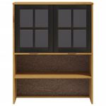 Casa si Gradina - Mobilier - Comode si corpuri - Comode - Blat pentru dulap inalt cu usi din sticla „FLAM” lemn masiv pin - Infinity.ro