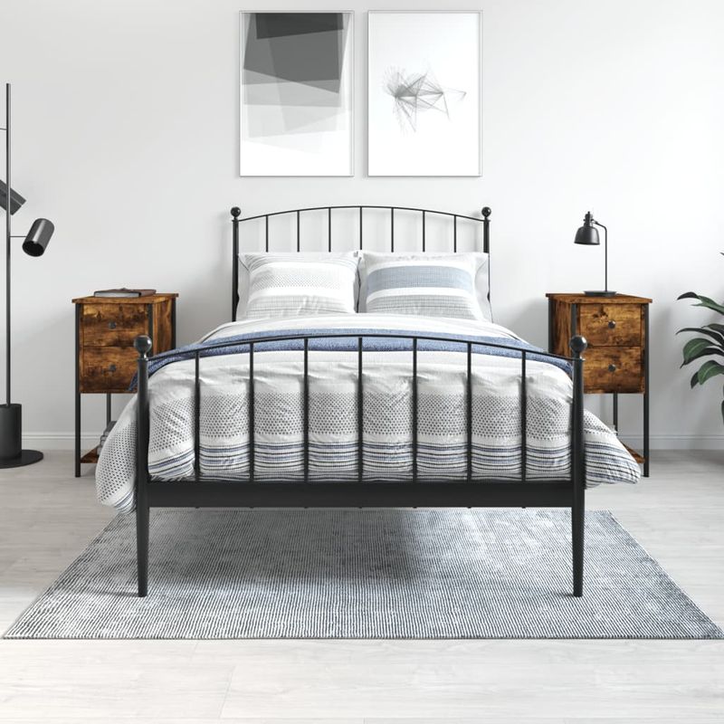 Casa si Gradina - Mobilier - Comode si corpuri - Noptiere - Noptiere, 2 buc., stejar fumuriu, 32x42x70 cm, lemn compozit - Infinity.ro