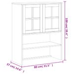Casa si Gradina - Mobilier - Comode si corpuri - Comode - Blat pentru dulap inalt cu usi din sticla „FLAM” lemn masiv pin - Infinity.ro