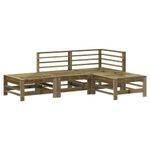Casa si Gradina - Gradina si terasa - Mobilier exterior - Seturi mobila gradina - Set mobilier relaxare de gradina, 4 piese, lemn de pin tratat - Infinity.ro