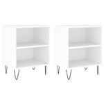 Casa si Gradina - Mobilier - Comode si corpuri - Noptiere - Noptiere, 2 buc, alb, 40x30x50 cm, lemn compozit - Infinity.ro