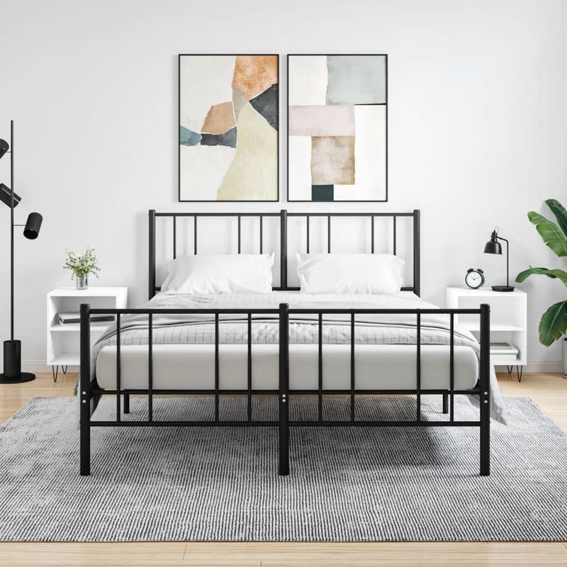 Casa si Gradina - Mobilier - Comode si corpuri - Noptiere - Noptiere, 2 buc, alb, 40x30x50 cm, lemn compozit - Infinity.ro