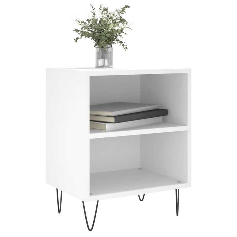 Casa si Gradina - Mobilier - Comode si corpuri - Noptiere - Noptiere, 2 buc, alb, 40x30x50 cm, lemn compozit - Infinity.ro
