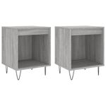 Casa si Gradina - Mobilier - Comode si corpuri - Noptiere - Noptiere, 2 buc., gri sonoma, 40x35x50 cm, lemn compozit - Infinity.ro