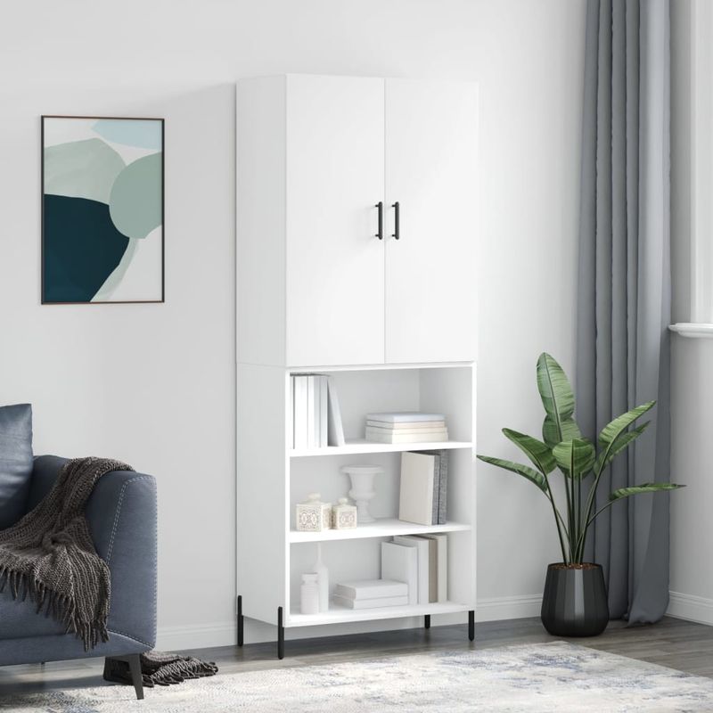 Casa si Gradina - Mobilier - Comode si corpuri - Comode - Dulap inalt, alb, 69,5x34x180 cm, lemn compozit - Infinity.ro