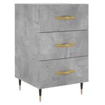 Casa si Gradina - Mobilier - Comode si corpuri - Noptiere - Noptiera, gri beton, 40x40x66 cm, lemn compozit - Infinity.ro