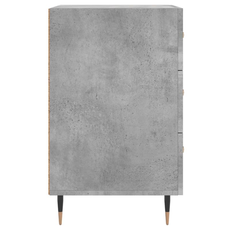 Casa si Gradina - Mobilier - Comode si corpuri - Noptiere - Noptiera, gri beton, 40x40x66 cm, lemn compozit - Infinity.ro