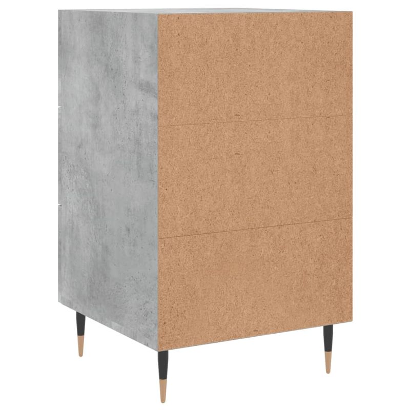 Casa si Gradina - Mobilier - Comode si corpuri - Noptiere - Noptiera, gri beton, 40x40x66 cm, lemn compozit - Infinity.ro