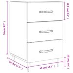 Casa si Gradina - Mobilier - Comode si corpuri - Noptiere - Noptiera, gri beton, 40x40x66 cm, lemn compozit - Infinity.ro