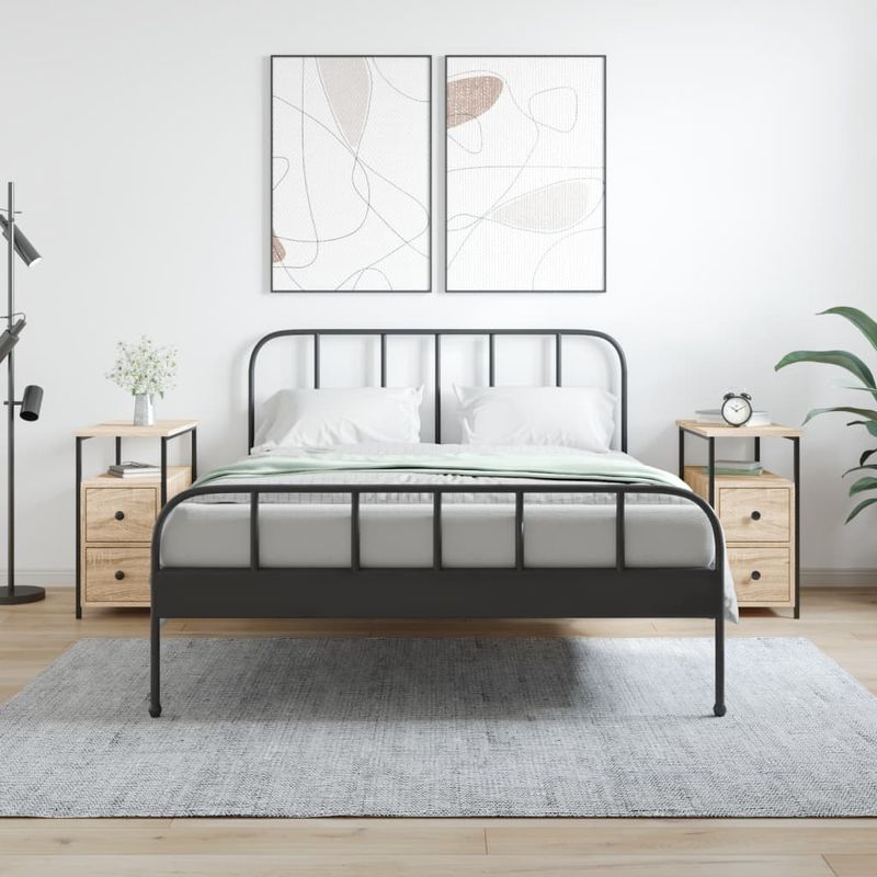 Casa si Gradina - Mobilier - Comode si corpuri - Noptiere - Noptiere, 2 buc., stejar sonoma, 30x60x60 cm, lemn prelucrat - Infinity.ro